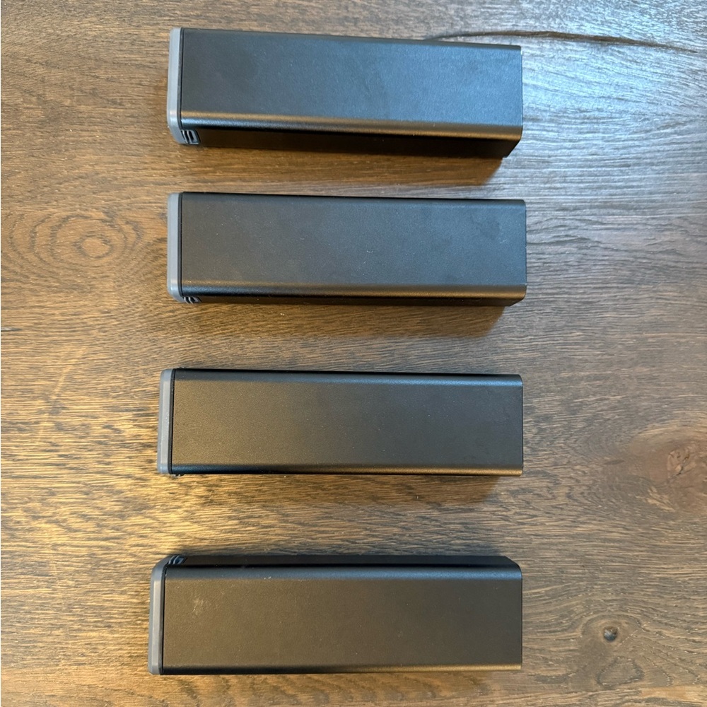 Aluminium Metal Compact Weekly Pull Organizer - Black (Set of 4) - Travel Size